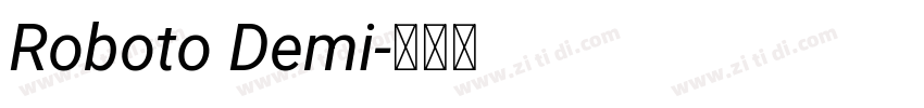 Roboto Demi字体转换